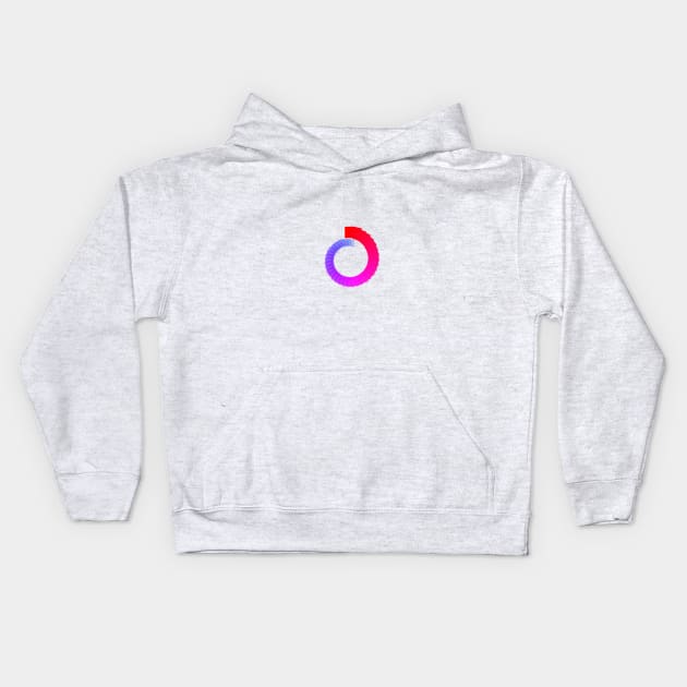 Infinity spiral red to blue Kids Hoodie by Lucy J